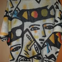  Тънка плетена блуза, оригинален дизайн, снимка 2 - Блузи с дълъг ръкав и пуловери - 30531368