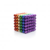 216 Магнитни Топчета (сфери) цветни  5 мм, в метална кутия, снимка 8 - Пъзели - 31426016