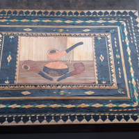 Страхотна дървена кутия за лули с интарзии - лула, кутия, снимка 1 - Антикварни и старинни предмети - 44657855
