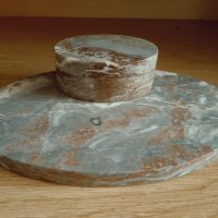 Писалищен настолен комплект изработен от минерал., снимка 3 - Антикварни и старинни предмети - 35354473