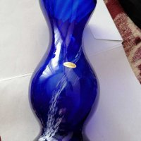 Синя ваза , снимка 2 - Вази - 31577338