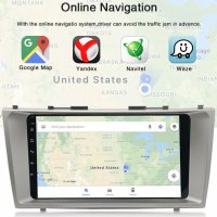 Мултимедия за Toyota Camry, 2 DIN, MP3 плеър с Екран 9” 2+32GB, с Android, Навигация, Двоен дин , снимка 4 - Аксесоари и консумативи - 39155600