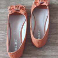 Дамски пантофки / балерини от естествена кожа Weide, снимка 3 - Дамски ежедневни обувки - 33897819