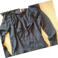 Черна риза Bershka, снимка 4 - Ризи - 29726538