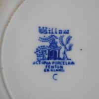 Винтидж Порцелан 1949г-1957г-VICTORIA PORCELAIN WILLOW FENTON-Made in ENGLAND-4 бр.НОВИ Чинии ф230мм, снимка 15 - Чинии - 39895680