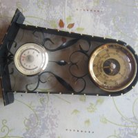 Уникален барометър с термометър кован бронз, снимка 6 - Други - 30190450