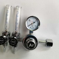 Ред.вентил за CO2/Аргон (коргон,хелий) с ротаметър,flow meter.Двоен изход,за два консуматора, снимка 1 - Други машини и части - 31663717