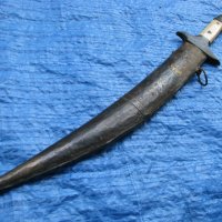 Османски дълъг ханджар нож кама, снимка 2 - Антикварни и старинни предмети - 30314736