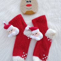 Коледни чорапи, снимка 1 - Дамски чорапи - 34883765