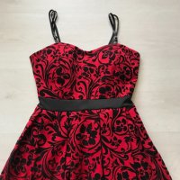 Червена рокля { S размер }, снимка 3 - Рокли - 33762218