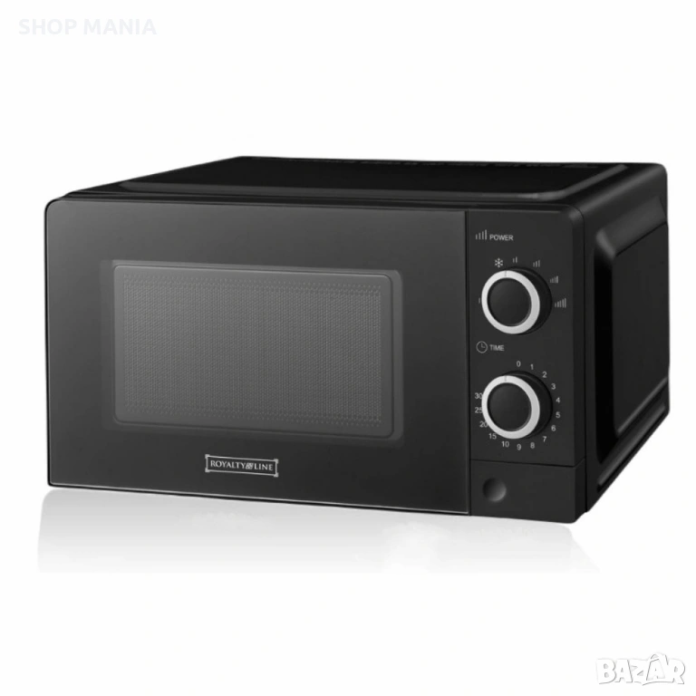 ПРОМОЦИЯ Микровълнова фурна Royalty Line RL-MWO-3818 BLACK - 20L, 700W, снимка 1
