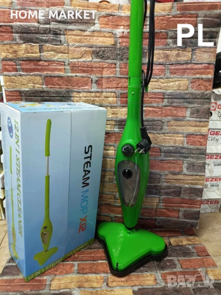 Парочистачка Steam Mop X12  Получавате продукт с 12 приставки . ГОРЕЩАТА ПАРА ПОДПОМАГА УБИВАНЕТО НА, снимка 1