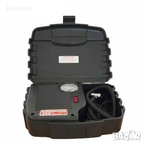 Едноцилиндров Въздушен Компресор за Гуми 12V 250Psi в куфар, снимка 1
