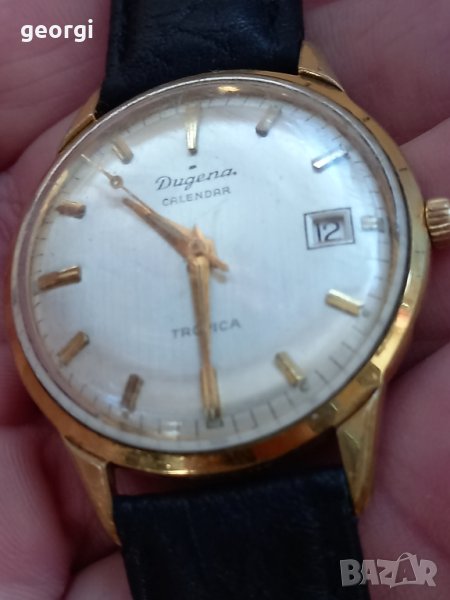Позлатен часовник Dugena calendar tropica, снимка 1