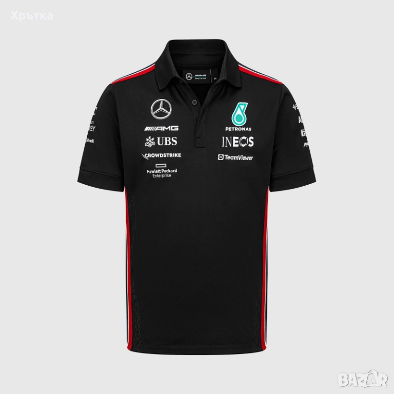 Mercedes AMG F1 Team Polo - Оригинална мъжка тениска с яка, снимка 1