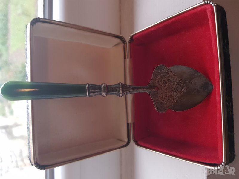 Старинно ръчно изработена сребърна лъжичка , снимка 1