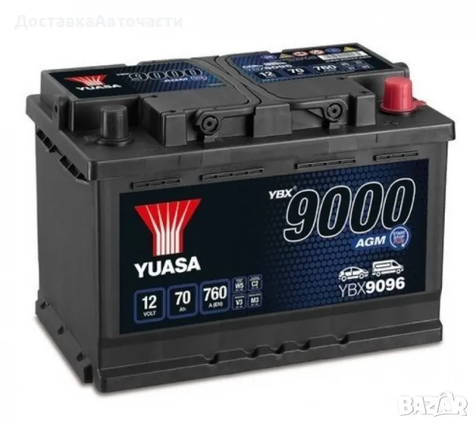 Акумулатор YUASA YBX9096 70 Ah, снимка 1