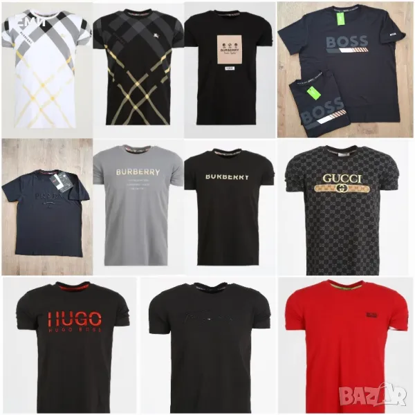 Тениски мъжки големи макси Burberry, Dsquared2, Hugo Boss, Prada, Tommy Hilfiger, Cucci , снимка 1