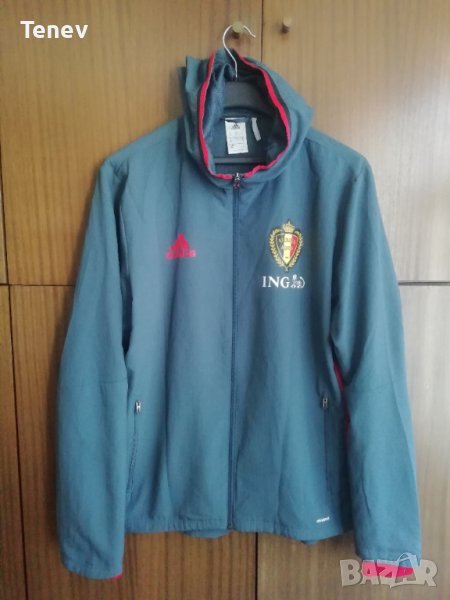 Belgium Adidas оригинално яке горнище с качулка Белгия Адидас 2016/2017 размер М, снимка 1