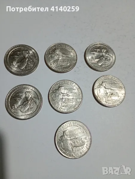 САЩ монети 1/4/ долар куортьр 2021 г , снимка 1