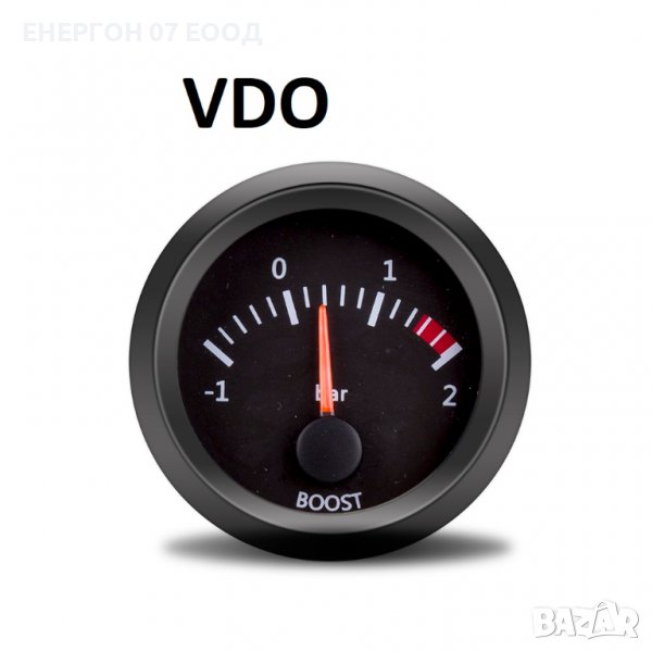 Бустметър тип VDO буустметър boost meter буст метър турбо уред вдо, снимка 1