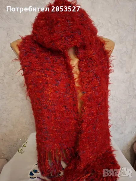  Пухен  Комплект Шал/Шапка, снимка 1