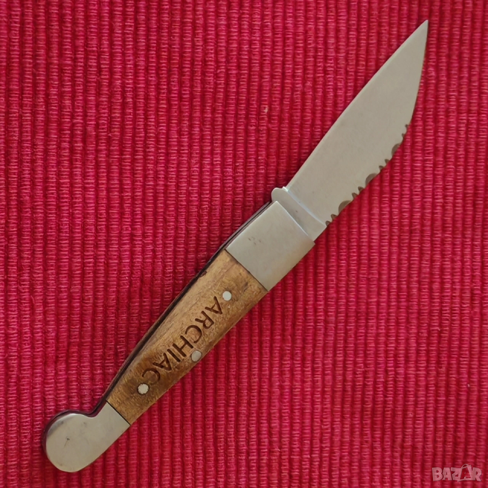 Джобно ножче с дървени чирени. , снимка 1