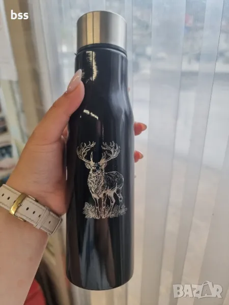 Гравирана метална бутилка, снимка 1