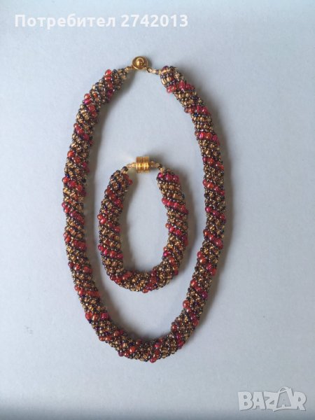 Комплект две части с мъниста, снимка 1