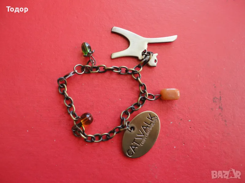 Бронзов аксесоар за чанта Catvalk, снимка 1