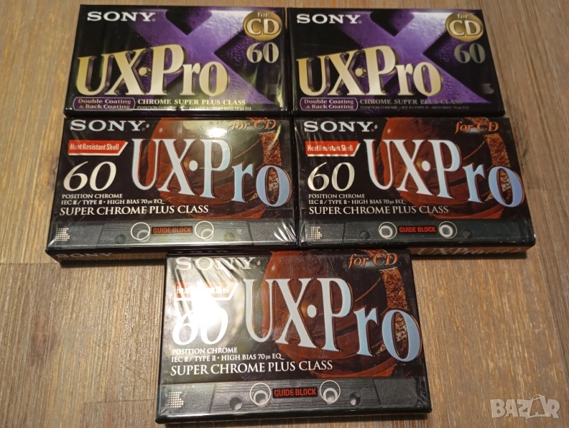 Лот от 5бр чисто нови хромни касети Sony UX-Pro 60, снимка 1