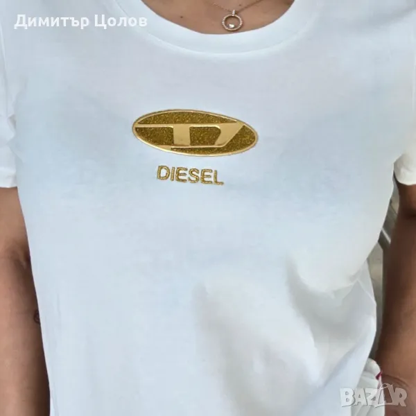 дамска тениска 2 цвята,високо качество варен памук и еластан, бродирано лого , снимка 1