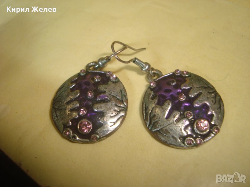 СТАРИ ПОСРЕБРЕНИ ЕМАЙЛИРАНИ КРИСТАЛНИ ВИНТИДЖ АРТ ОБЕЦИ 31360, снимка 1