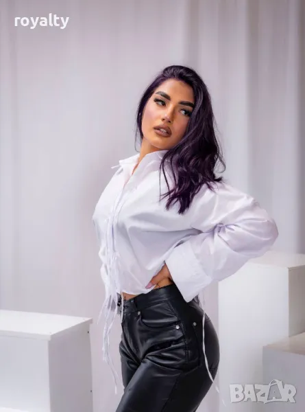 Бяла дамска риза, снимка 1