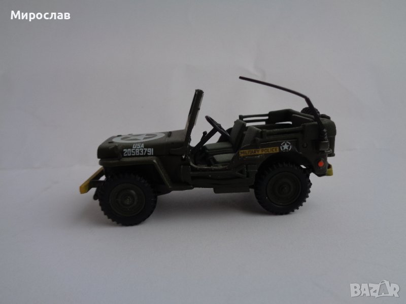  VICTORIA 1/43 JEEP WILLYS ИГРАЧКА КОЛИЧКА ВОЕНЕН МОДЕЛ ДЖИП, снимка 1