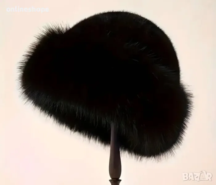Дамска пухкава топла зимна шапка , снимка 1