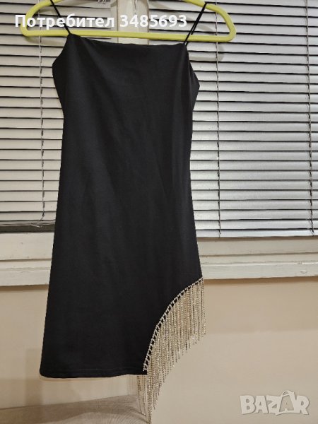 Черна къса рокля XS размер, снимка 1