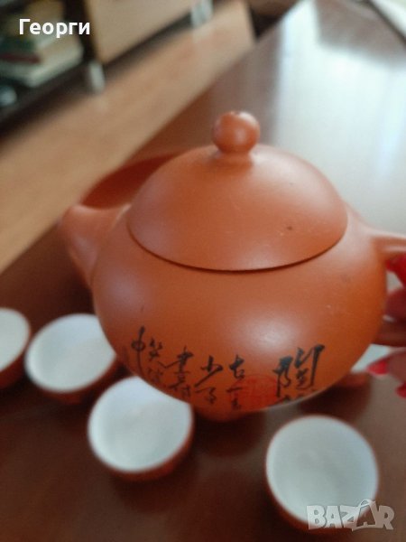 Чайник с чашки за саке,чай, снимка 1