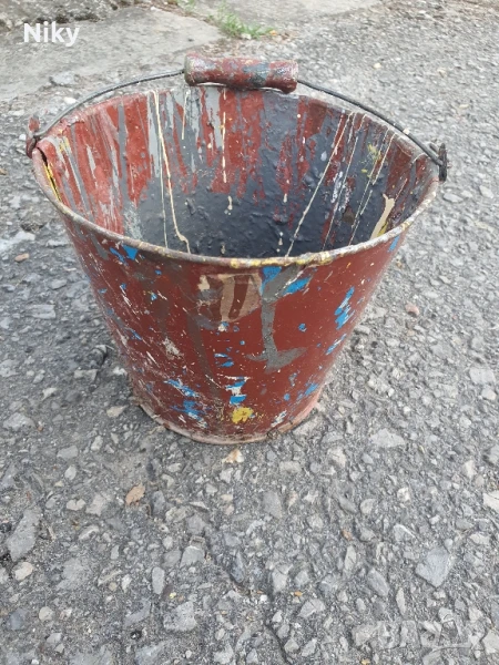 Стара метална детска кофичка, снимка 1