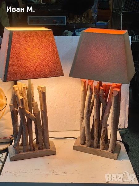 настолни дървени лампи, снимка 1