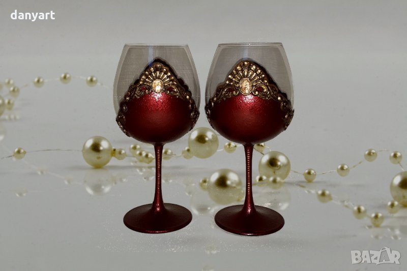 Комплект 2 чаши за вино „Винтидж“, снимка 1