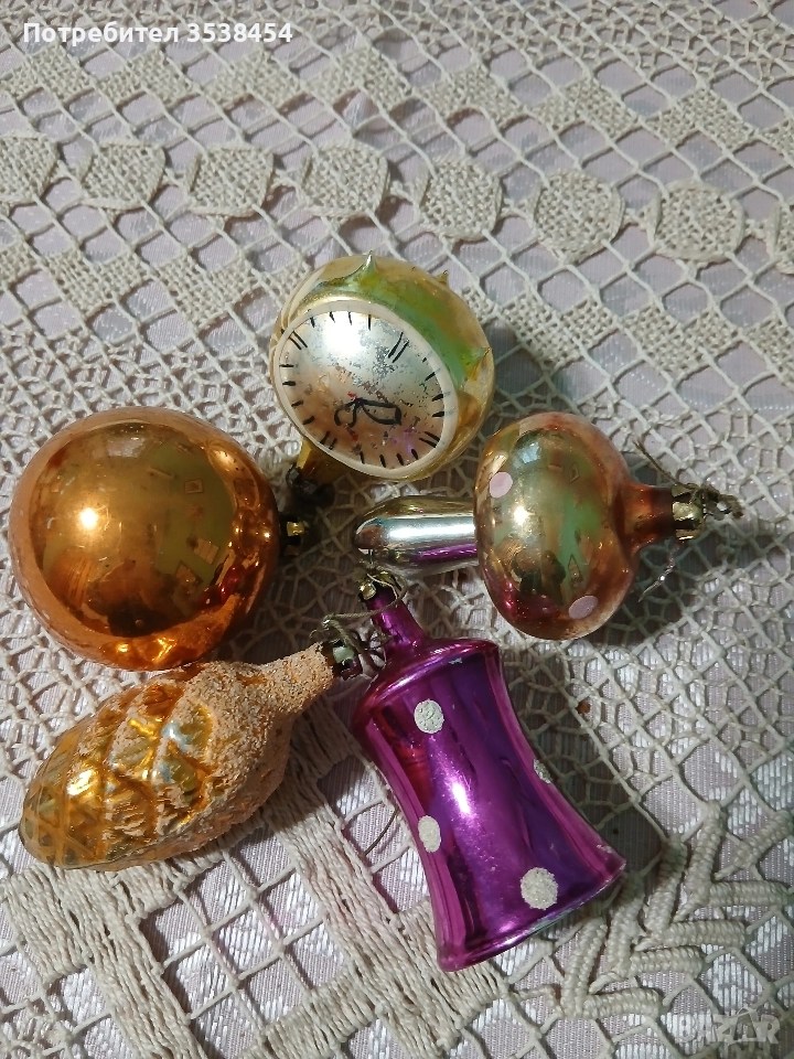 Стъклени новогодишни играчки , снимка 1