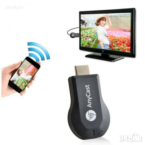 WiFi TV stick Anycast HD за безжично свързване на телефон, таблет с телевизор, снимка 1
