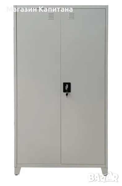 Шкаф метален с две врати и 4 рафта 185 х 90 х 45см, снимка 1