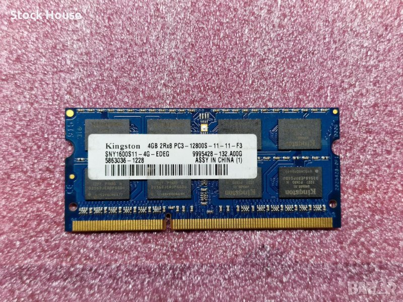 4GB Kingston Ram 1600 MHZ 16 chips DDR3 PC3-12800 за лаптоп , снимка 1