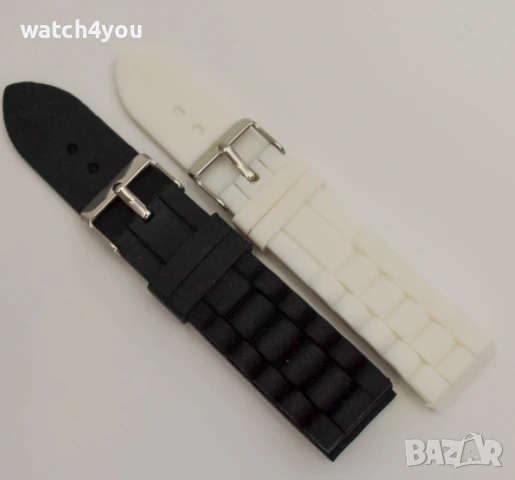 НОВИ СИЛИКОНОВИ КАИШКИ ЗА ЧАСОВНИЦИ.ЧЕРНА ЧЕРВЕНА  БЯЛА СИЛИКОНОВА ГУМЕНА КАИШКА ЗА ЧАСОВНИК.KAI{KA, снимка 12 - Каишки за часовници - 20967979