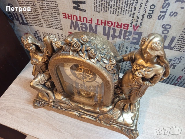 Настолен часовник с въртящо се махало, снимка 6 - Антикварни и старинни предмети - 51307683