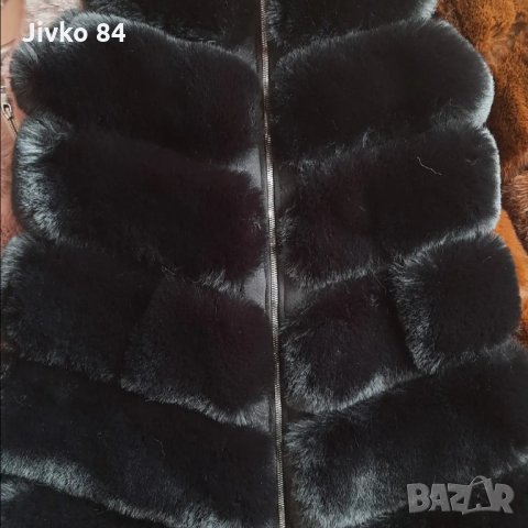 Дълъг елек 100% естествен косъм, снимка 2 - Елеци - 34554706