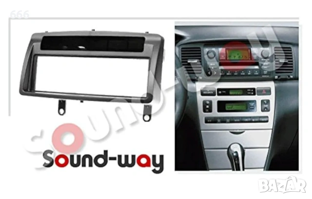 Комплект за монтаж на еднодинов автомобилен радиоприемник за Toyota Corolla 2002-2009, снимка 2 - Аксесоари и консумативи - 54182595