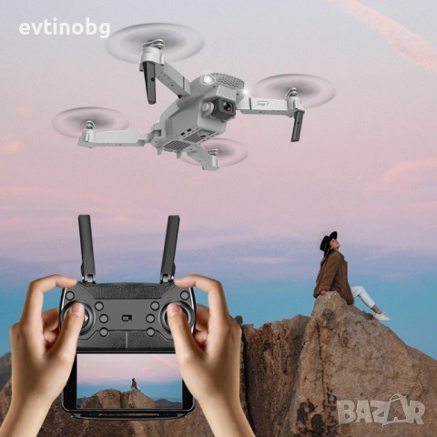 Дрон, 4k HD двойна камера/ Технически характеристики:  Тип продукт: Дрон;  Маневреност: Въздух; Захр, снимка 5 - Дронове и аксесоари - 54082317